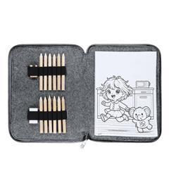 OBG PUB - Set de crayons de couleur avec étui en RPET Elzao