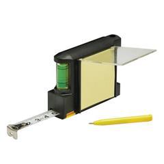 OBG PUB - Mètre à ruban 2 m avec niveau et bloc memo Famoy