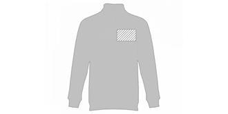 Sweat-shirt col zippé unisexe Thudaps - Marquage Recto