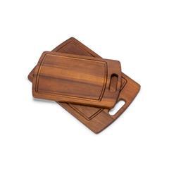 OBG PUB - Set de 2 planches à découper en bois élégant Jenya