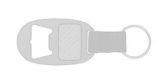 Porte-clés multifonction ouvre-bouteille Dallas - Marquage Recto