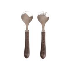 OBG PUB - Couverts à salade avec manche incurvé en bois Vaxe