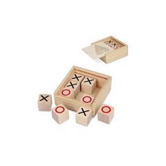 OBG PUB - Set Tic Tac Toe dans une boîte en bois Cliptone