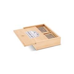 OBG PUB - Jeu de cartes à jouer dans une boîte en bambou Tia