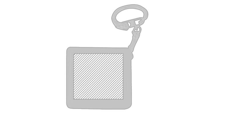 OBG.PUB - Porte-clés Plastique avec ruban à mesurer Achile - Marquage Verso Porte-clés Plastique avec ruban à mesurer Achile - Marquage Verso