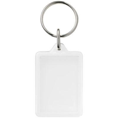 Porte-clé rond en plastique transparent personnalisable