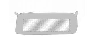 Trousse à crayons en polyester 600D Rebirding - Marquage Verso