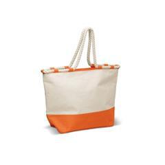 OBG PUB - Sac de plage stylé bicolore en toile de coton Jade