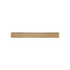 OBG PUB - Règle 30 cm de longueur en bois naturel Morkis
