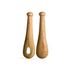 OBG PUB - Couverts à salade 2 pièces en bois de chêne Saludo