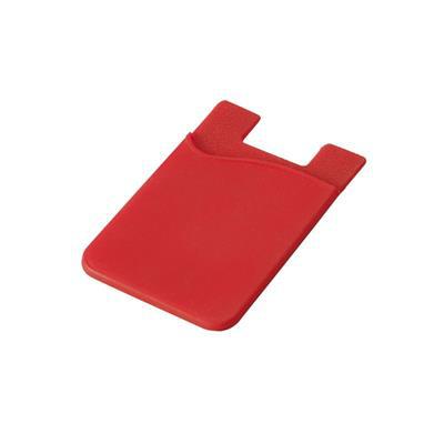 Porte-cartes en silicone pour smartphone Shurley Rouge