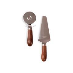 OBG PUB - Set à pizza et tarte 2 pièces en acier inox Bale