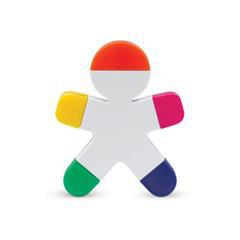 OBG PUB - Surligneur en forme de bonhomme en ABS Skouda