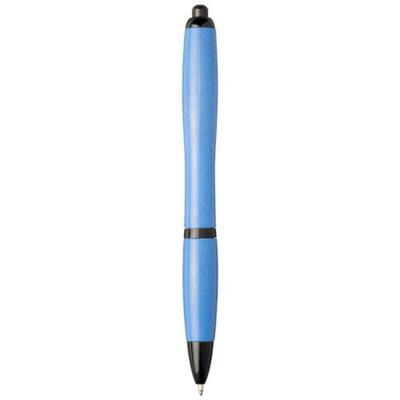 Stylo à bille en ABS avec pointe noire Nash Bleu