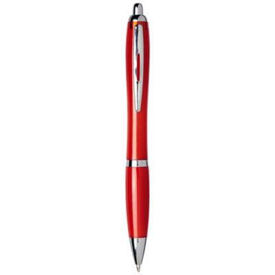 Stylo bille en PET avec bouton poussoir Nashory Rouge