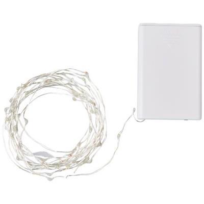Guirlande activée de 50 LED en ABS Pulsaro Blanc