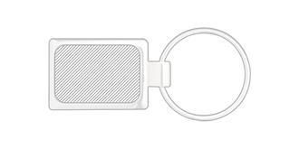 Porte-clés en métal design homme Stephanois - Marquage Recto