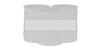 Tasse de ligne naturel en bambou et acier Vantin - Marquage autour