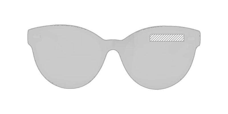 OBG.PUB - Lunettes de soleil lentille pleine miroir Shieldar - Impression Droite Lunettes de soleil lentille pleine miroir Shieldar - Impression Droite