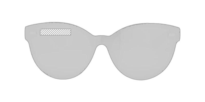 OBG.PUB - Lunettes de soleil lentille pleine miroir Shieldar - Impression Gauche Lunettes de soleil lentille pleine miroir Shieldar - Impression Gauche