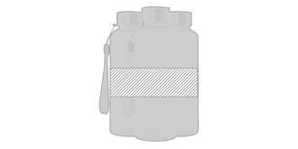 Gourde de 500 ml en Tritan avec lanière Ribot - Marquage autour