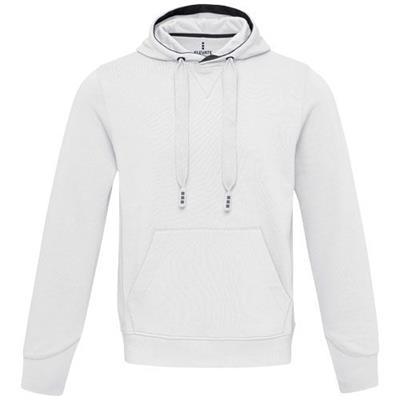 OBG PUB - Sweat à capuche confortable en polyester Bokane Blanc Sweat à capuche confortable en polyester Bokane Blanc