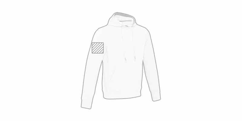 OBG PUB - Sweat à capuche confortable en polyester Bokane - Marquage manche droite Sweat à capuche confortable en polyester Bokane - Marquage manche droite