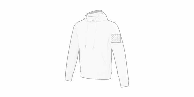 OBG PUB - Sweat à capuche confortable en polyester Bokane - Marquage manche gauche Sweat à capuche confortable en polyester Bokane - Marquage manche gauche