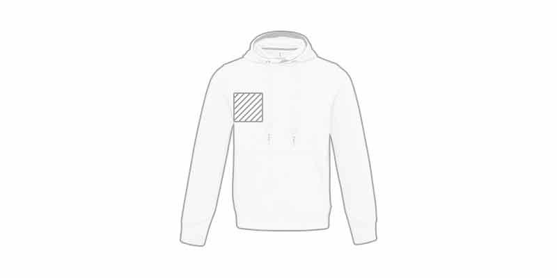 OBG PUB - Sweat à capuche confortable en polyester Bokane - Marquage poitrine droite Sweat à capuche confortable en polyester Bokane - Marquage poitrine droite