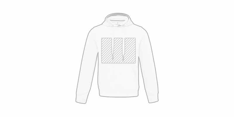 OBG PUB - Sweat à capuche confortable en polyester Bokane - Marquage Recto Sweat à capuche confortable en polyester Bokane - Marquage Recto