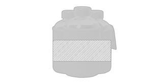 Gourde en verre 600 ml avec bouchon à vis Flamber - Marquage autour