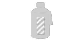 Gourde en verre 600 ml avec bouchon à vis Flamber - Marquage Recto