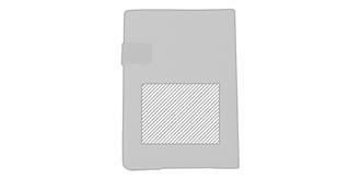 Conférencier A4 mixte similicuir/simili lin Riordi - Marquage Verso