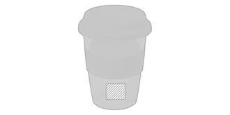 Verre avec couvercle silicone de 350ml Duranox - Impression Bas