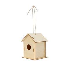 OBG PUB - Maison d'oiseau en bois résistant avec pinceau Jaw