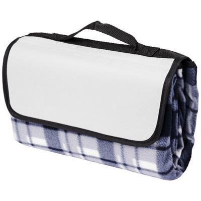 Couverture motif tartan en polyester Parkos Gris