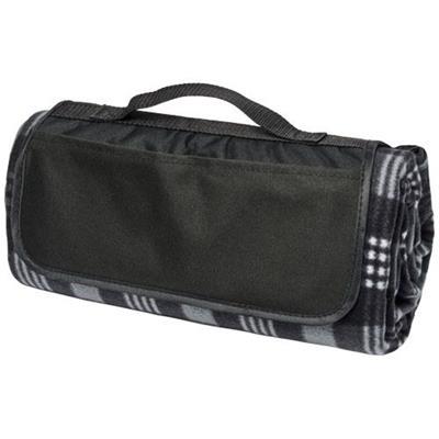 Couverture motif tartan en polyester Parkos Noir