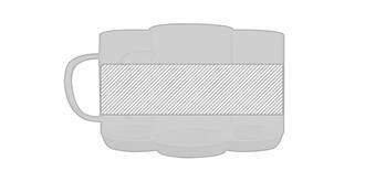 Tasse en verre borosilicate 450 ml Honduras - Marquage autour