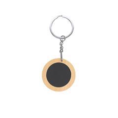 OBG PUB - Porte-clés forme rond en bambou élégant Layne