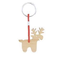 OBG PUB - Porte-clés forme renne de noël en bambou Ferdya