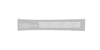 Étui pour 1 stylo à bille en velours Vicco - Marquage Recto