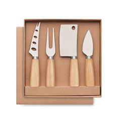 OBG PUB - Set de 4 couteaux à fromage en acier inox Fixenio