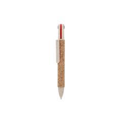 OBG PUB - Stylo à bille 4 couleurs en liège résistant Wickya