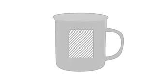 Tasse de 380 ml en Acier Inoxydable Kira - Impression Droite