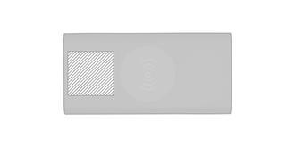 Power bank de 8 000 mAh en aluminium Armeka - Marquage Recto