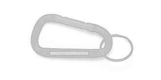 Porte à clé avec mousqueton en aluminium Mattyso - Marquage Recto