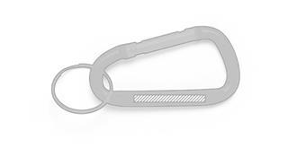 Porte à clé avec mousqueton en aluminium Mattyso - Marquage Verso