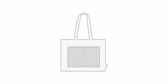 Sac de courses en coton pratique et durable Zakian - Marquage Verso
