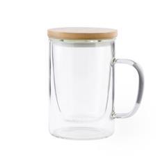 OBG PUB - Tasse en verre borosilicate/bambou 450 ml Misty