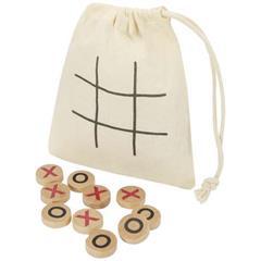 OBG PUB - Jeu de morpion en bois avec étui en coton Hetton